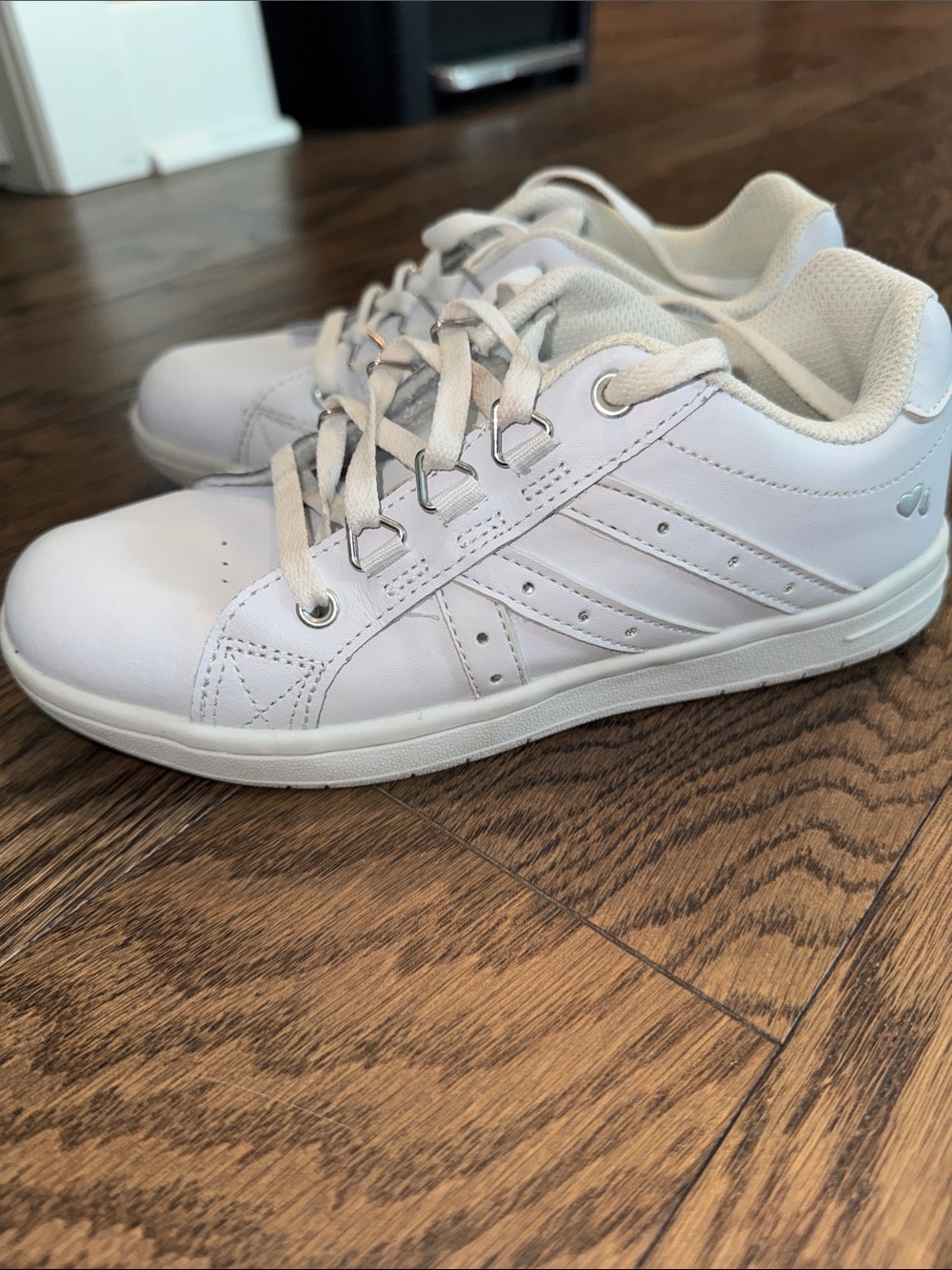 White Leather Sneakers for girls